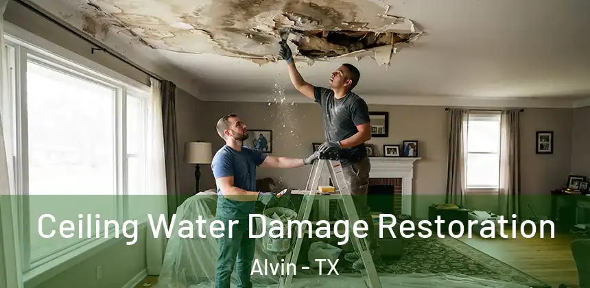  Ceiling Water Damage Restoration Alvin - TX