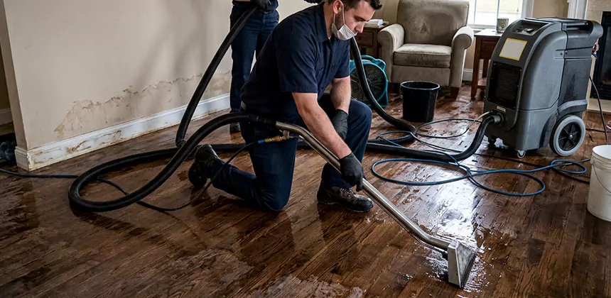 Hardwood Floor Water Extraction in Alvin